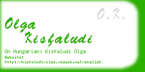olga kisfaludi business card